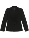 Pinko Tailored Black Double-breasted Jacket In Black