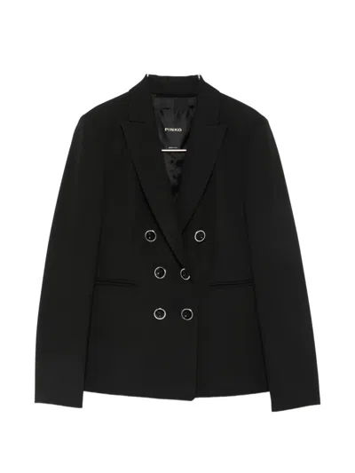 Pinko Alexia Double-breasted Blazer In Black