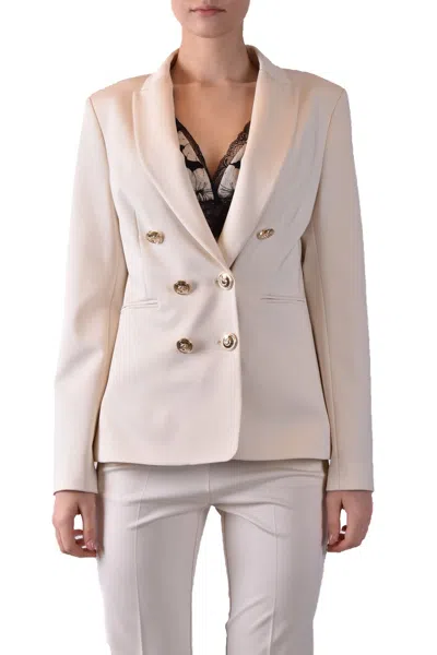 Pinko Alexia Double-breasted Blazer In Animal Print