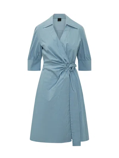 Pinko A-line Comfort Gown In Azzurro