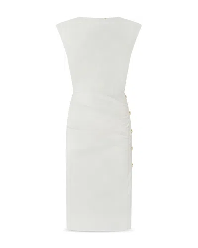 Pinko Alissa Stretch Linen Blend Dress In Multi