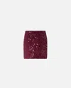 Pinko All-over Sequinned Mini Skirt In Red