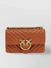 Pinko Love Bag Leather Crossbody Bag In Brown