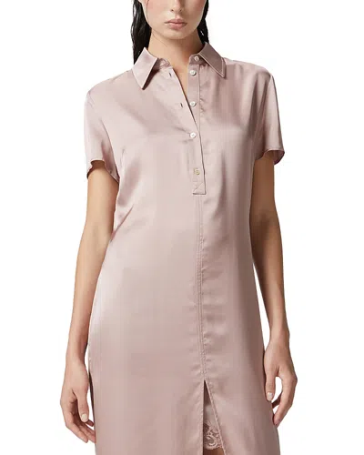 Pinko Ancora Satin Dress In Zephyr Pink