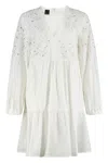 Pinko Andromeda Cotton Mini-dress In White
