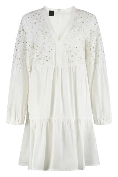 Pinko Andromeda Cotton Mini-dress In White