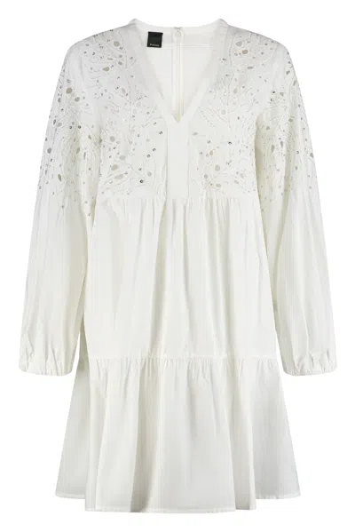 Pinko Andromeda Cotton Mini-dress In White
