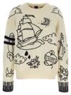 Pinko Patterned Crew-neck Sweater In Neutral