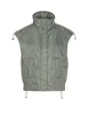 Pinko Sleeveless Zip-front Gilet In Green