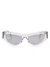 Pinko Angular Cat-eye Gray Sunglasses With Transparent Frame
