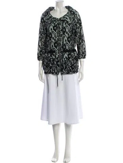 Pre-owned Pinko Animal Print Jacket In White