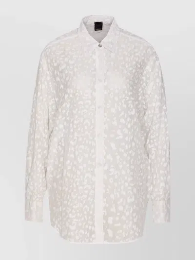 Pinko Animal Print Long Sleeve Relaxed Fit Top
