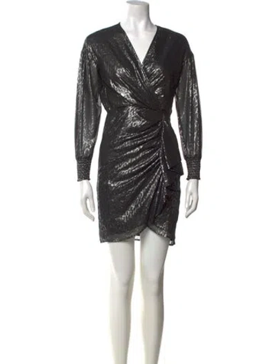 Pre-owned Pinko Animal Print Mini Dress In Black