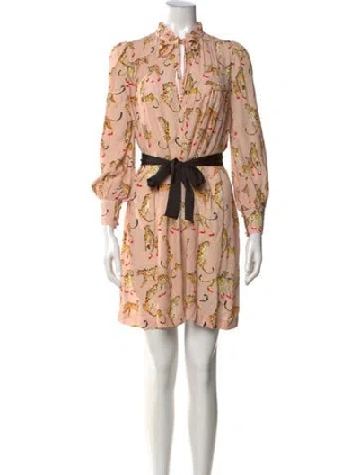 Pre-owned Pinko Animal Print Mini Dress In Multi