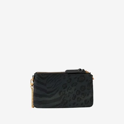 Pinko Animal Print Nylon Clutch In Multicolor