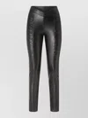 Pinko High-waisted Panel Trousers With Ruched Detailing In Black