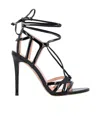 Pinko Patent Leather Sandals In Black