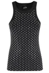 Pinko Fitted Sleeveless Top Featuring Stud Embellishments In Black