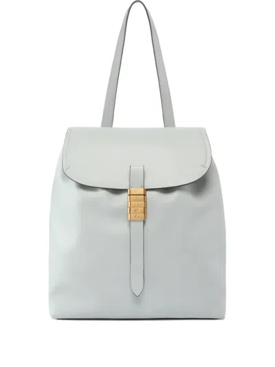 Pinko Antique-gold Logo Backpack In Gray