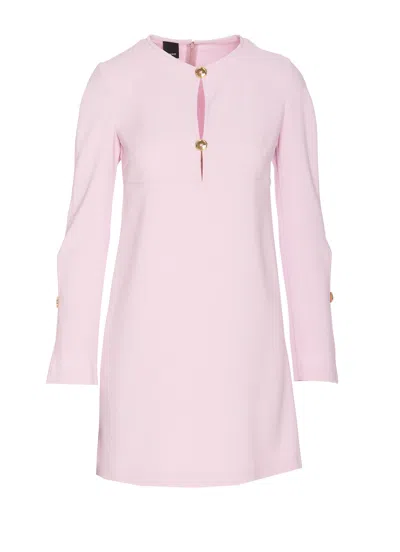 Pinko Aquarios Abito Crepe Dress In Pink