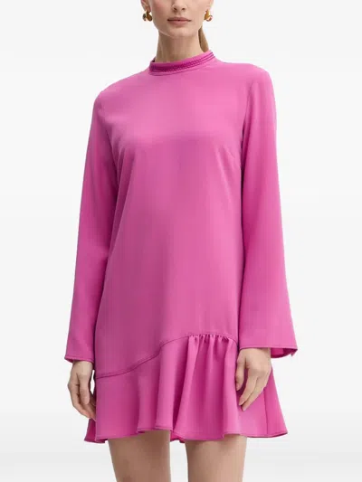 Pinko Arancino Ruffled Mini Dress In Pink