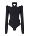 Pinko Long-sleeved Bodysuit With Open Shoulders In Multi