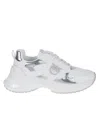Pinko 'ariel 15' White Sneakers With Mirror Panels And Logo Patch On The Tongue