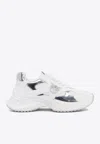 Pinko Ariel 15 White Sneakers With Mirror Panels And Logo Patch On The Tongue In Tech Fabric Woman In White