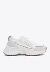 Pinko Ariel Leather And Suede Low-top Sneakers In White