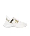 Pinko Sneakers Ariel Effet Cuir Avec Détails Finition Miroir In White