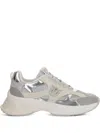 Pinko Ariel Mirror-finish Sneakers In Gray