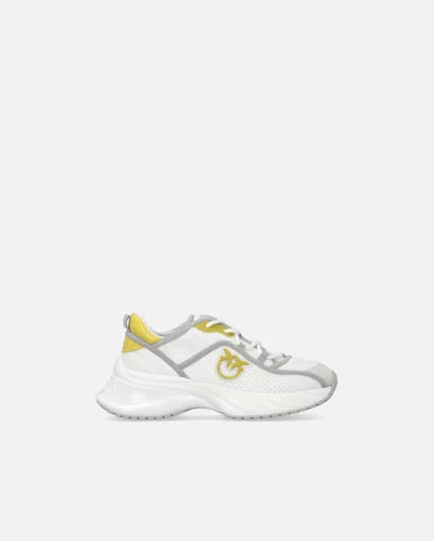 PINKO PERFORATED ARIEL SNEAKERS WITH BIRD LOGO