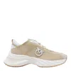 Pinko Sneakers Ariel Ajourées Avec Logo Love Birds In Beige