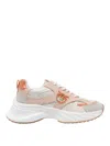 Pinko Neutral-coloured Ariel Sneakers With Patent Details In Beis