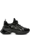 Pinko Ariel Embellished Platform Low-top Sneakers In Black
