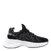 Pinko Ariel Lace-up Sneakers With Rhinestones In Black