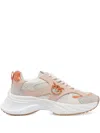 Pinko Neutral-coloured Ariel Sneakers With Patent Details In Neutrals