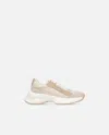 Pinko Laced Sneakers In Nudo/bianco