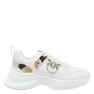 Pinko Ariel Sneakers With Mirror Details In White
