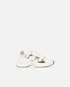 Pinko Baskets Ariel Effet Miroir In Blanc/platine