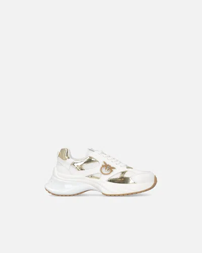 PINKO ARIEL MIRROR-FINISH SNEAKERS
