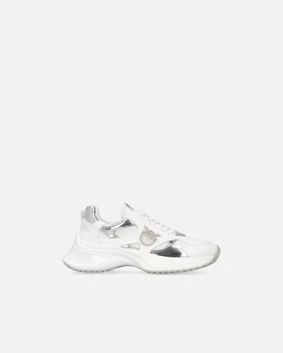 PINKO ARIEL MIRROR-FINISH SNEAKERS