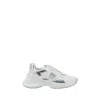 Pinko Ariel 15 White Sneakers With Mirror Panels And Logo Patch On The Tongue In Tech Fabric Woman In White