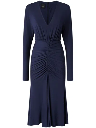 Pinko Armeni Midi Dress In Bleu Cérémonie