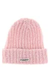 Pinko Ribbed-knit Beanie In Pink