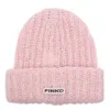 Pinko Ribbed-knit Beanie In Gold