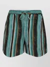 Pinko Chic Mini Shorts With Unique Stripe Print