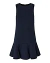Pinko Strappy Pleated Gown Metallic Flare In Blue