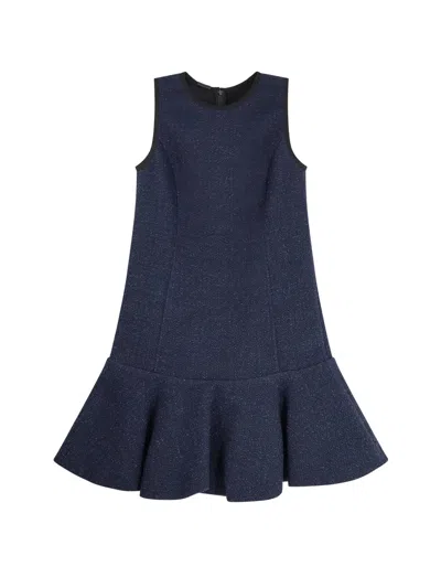 Pinko Arrosto Tweed Short Dress In Blue