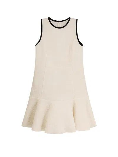 Pinko Arrosto Tweed Short Dress In Neutral